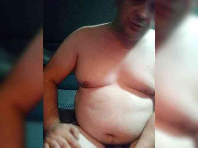 Yurik (35, White Cam Boy) performing deepthroat.